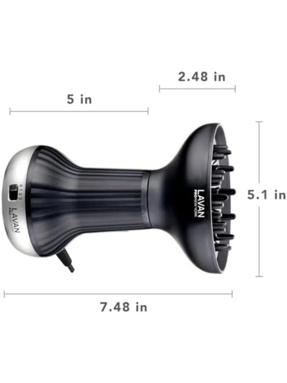 Ionic Hair Dryer for Curly Hair - Adjustable Heat & Speed, Lightweight